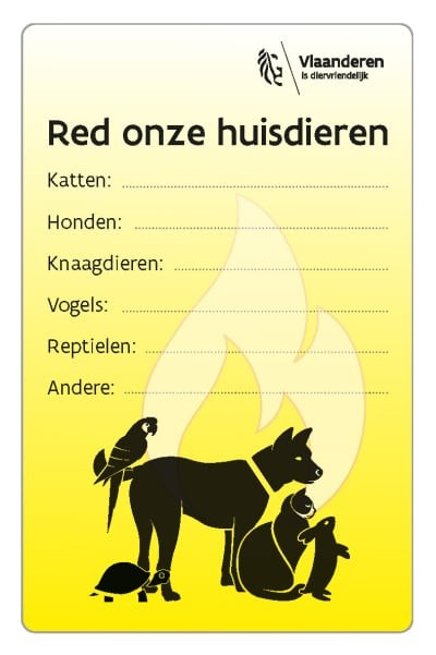 Red onze huisdieren-sticker